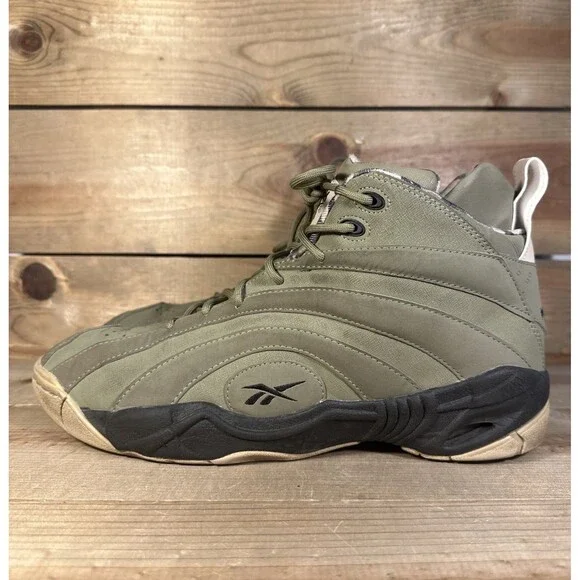 Mens 13 - Reebok Shaqnosis Cargo Green Khaki Black Barracks Camo Sneakers V61196